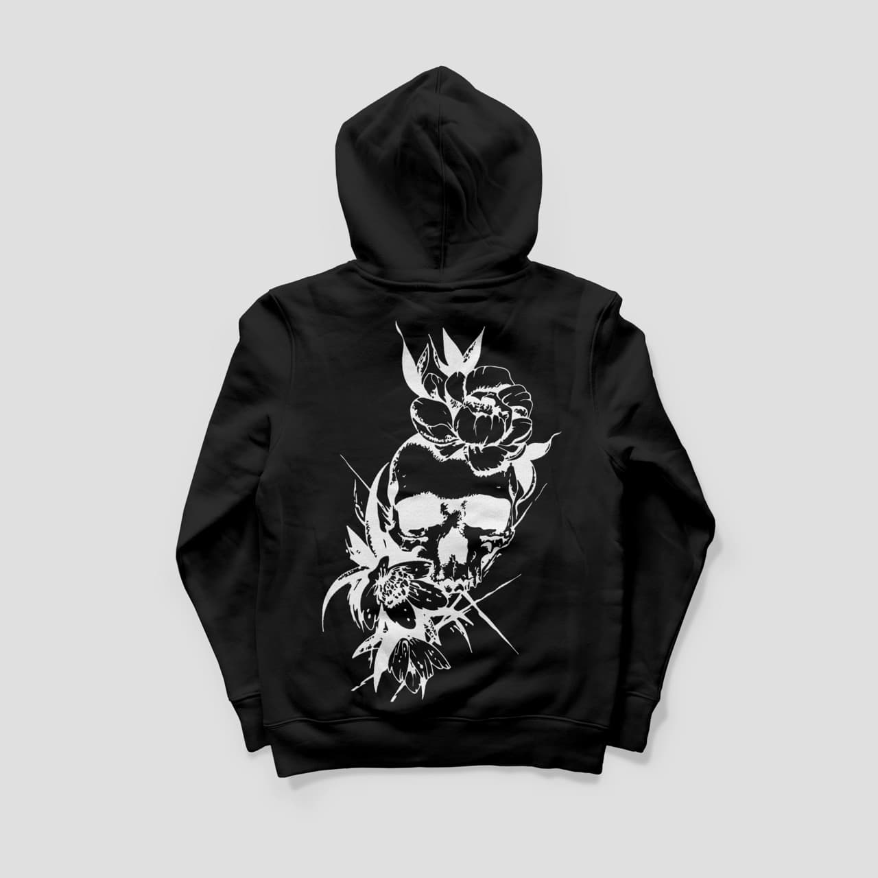 Premium Hoodie - Rose Skull 2